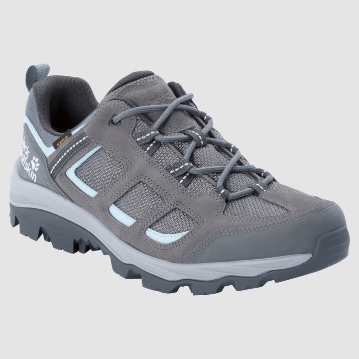 Jack Wolfskin Womens Vojo 3 Texapore Low Hiking Shoes Grey/Light Blue 539601DJQ